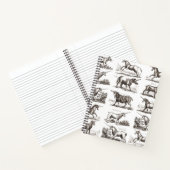 ユニコーンクラシックアンティーク神話の魔法の生き物 ノートブック (内部)