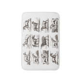 ユニコーンクラシックアンティーク神話の魔法の生き物 バスマット (正面縦)