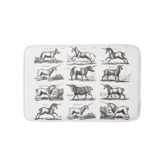 ユニコーンクラシックアンティーク神話の魔法の生き物 バスマット (正面)