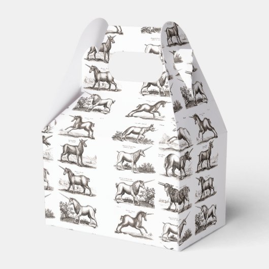 ユニコーンクラシックアンティーク神話の魔法の生き物 フェイバーボックス (裏面サイド)