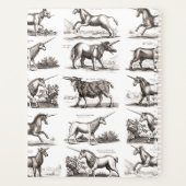 ユニコーンクラシックアンティーク神話の魔法の生き物 プランナー手帳 (裏面)