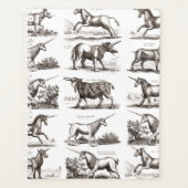 ユニコーンクラシックアンティーク神話の魔法の生き物 プランナー手帳 (正面)