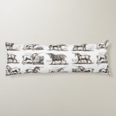 ユニコーンクラシックアンティーク神話の魔法の生き物 ボディピロー (裏面)