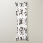 ユニコーンクラシックアンティーク神話の魔法の生き物 ボディピロー (正面縦)