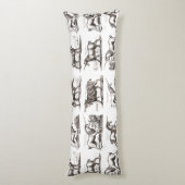 ユニコーンクラシックアンティーク神話の魔法の生き物 ボディピロー (裏面 (縦))