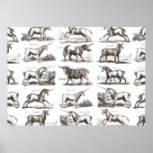 ユニコーンクラシックアンティーク神話の魔法の生き物 ポスター (正面)