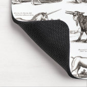 ユニコーンクラシックアンティーク神話の魔法の生き物 マウスパッド (コーナー)