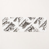 ユニコーンクラシックアンティーク神話の魔法の生き物 ヨガマット (正面(横))