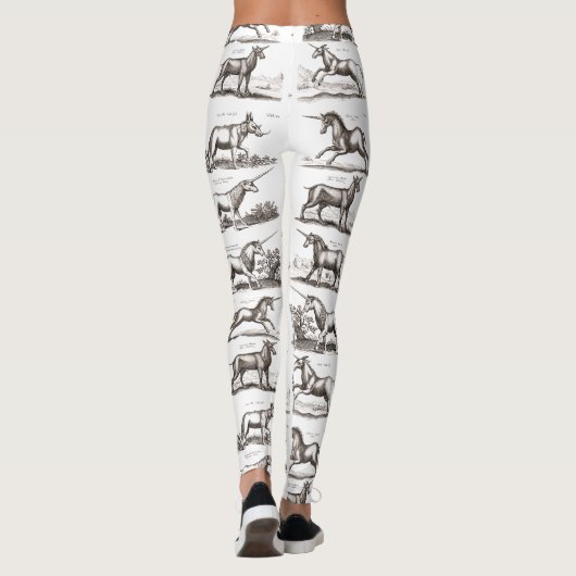 ユニコーンクラシックアンティーク神話の魔法の生き物 レギンス (裏面)