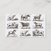 ユニコーンクラシックアンティーク神話の魔法の生き物 名刺 (裏面)