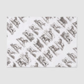 ユニコーンクラシックアンティーク神話の魔法の生き物 薄葉紙 (正面)