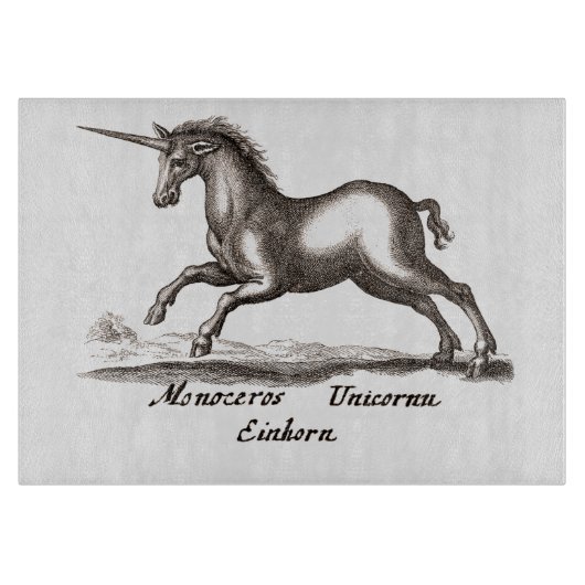 ユニコーンクラシックランニング魔法ウッドランドクリーチャー カッティングボード (正面)