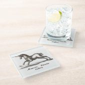 ユニコーンクラシックランニング魔法ウッドランドクリーチャー ガラスコースター (アングル)