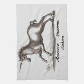 ユニコーンクラシックランニング魔法ウッドランドクリーチャー キッチンタオル (縦)