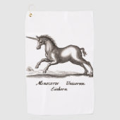 ユニコーンクラシックランニング魔法ウッドランドクリーチャー ゴルフタオル (正面)
