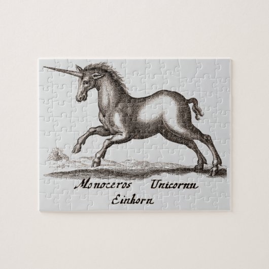 ユニコーンクラシックランニング魔法ウッドランドクリーチャー ジグソーパズル (横)