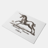 ユニコーンクラシックランニング魔法ウッドランドクリーチャー ドアマット (アングル)