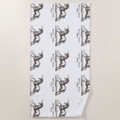 ユニコーンクラシックランニング魔法ウッドランドクリーチャー ビーチタオル (正面)