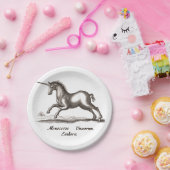 ユニコーンクラシックランニング魔法ウッドランドクリーチャー ペーパープレート (パーティー)