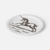 ユニコーンクラシックランニング魔法ウッドランドクリーチャー ペーパープレート (アングル)