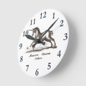 ユニコーンクラシックランニング魔法ウッドランドクリーチャー ラウンド壁時計 (傾斜)