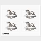 ユニコーンクラシックランニング魔法ウッドランドクリーチャー 長方形シール (シート)