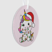 ユニコーンクリスマスウィンターアニマルズホリデーユニコーン オーナメント (正面)