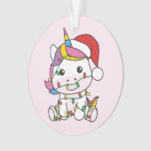 ユニコーンクリスマスウィンターアニマルズホリデーユニコーン オーナメント (正面)