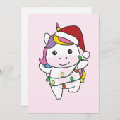 ユニコーンクリスマスウィンターアニマルズホリデーユニコーン シーズンカード (正面/裏面)