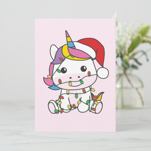 ユニコーンクリスマスウィンターアニマルズホリデーユニコーン シーズンカード (スタンド正面)