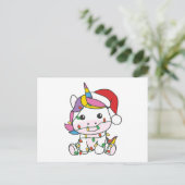 ユニコーンクリスマスウィンターアニマルズホリデーユニコーン シーズンポストカード (スタンド正面)