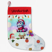 ユニコーンクリスマスストッキング スモールクリスマスストッキング (正面)