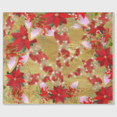 ユニコーンクリスマスホリデーズラックスユニコーンスパークレッド ラッピングペーパー (フラット)