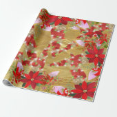ユニコーンクリスマスホリデーズラックスユニコーンスパークレッド ラッピングペーパー (アンロールド)