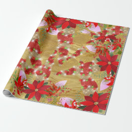 ユニコーンクリスマスホリデーズラックスユニコーンスパークレッド ラッピングペーパー