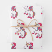 ユニコーンクリスマスラッピング紙、ユニコーン ラッピングペーパーシート (インサイチュ)