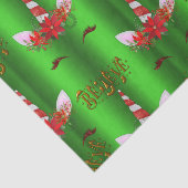 ユニコーンクリスマス信じグリーン 薄葉紙 (詳細)