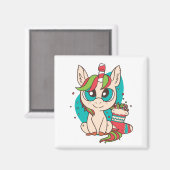 ユニコーンクリスマス マグネット (正面/裏面)