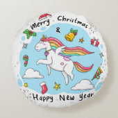 ユニコーンクリスマス ラウンドクッション (裏面)
