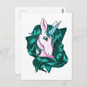 ユニコーンクリップアート ポストカード (正面/裏面)
