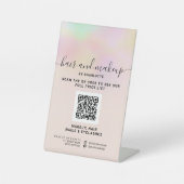 ユニコーングラデーションホログラフィックQR価格 台座サイン (正面)