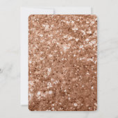 ユニコーングリジーバラ金ゴールドグリッタースパークル誕生日 招待状 (裏面)