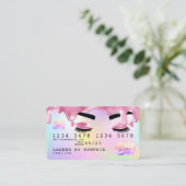 ユニコーングリッターがクレジットカードのホログラムフラッシュを乾燥させる 名刺 (スタンド正面)