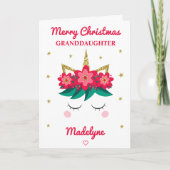 ユニコーングリッタークリスマスfor孫娘 シーズンカード (正面)