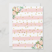 ユニコーングリッターシルハウエットキュートベビーガールシャワー 招待状 (裏面)