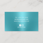 ユニコーングリッタードリプスティール（緑がかった色）メイクアップアーティストサロン 名刺 (裏面)