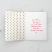 ユニコーングリッターパーソナライズされたクリスマス シーズンカード (内部)