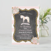 ユニコーングリッター1st第1誕生日招待状 招待状 (スタンド正面)