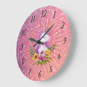 ユニコーングリッター ラージ壁時計 (傾斜)