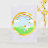 ユニコーングリーティングカード カード (黄色い花)